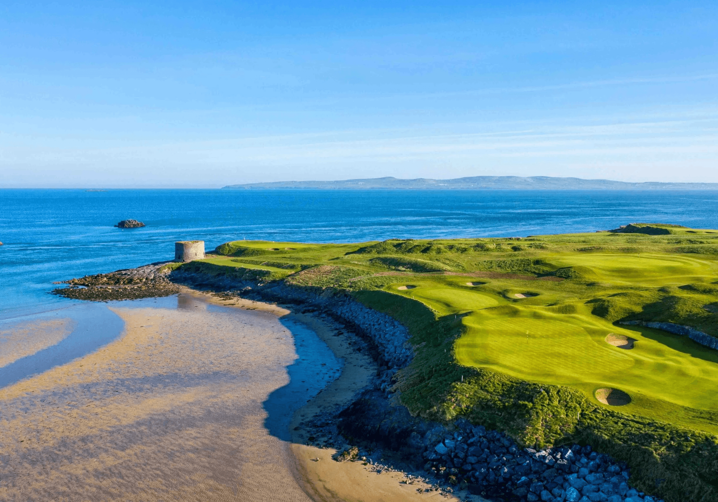 Scenic view of Tralee Golf Club golf course in Ardfert, Co. Kerry